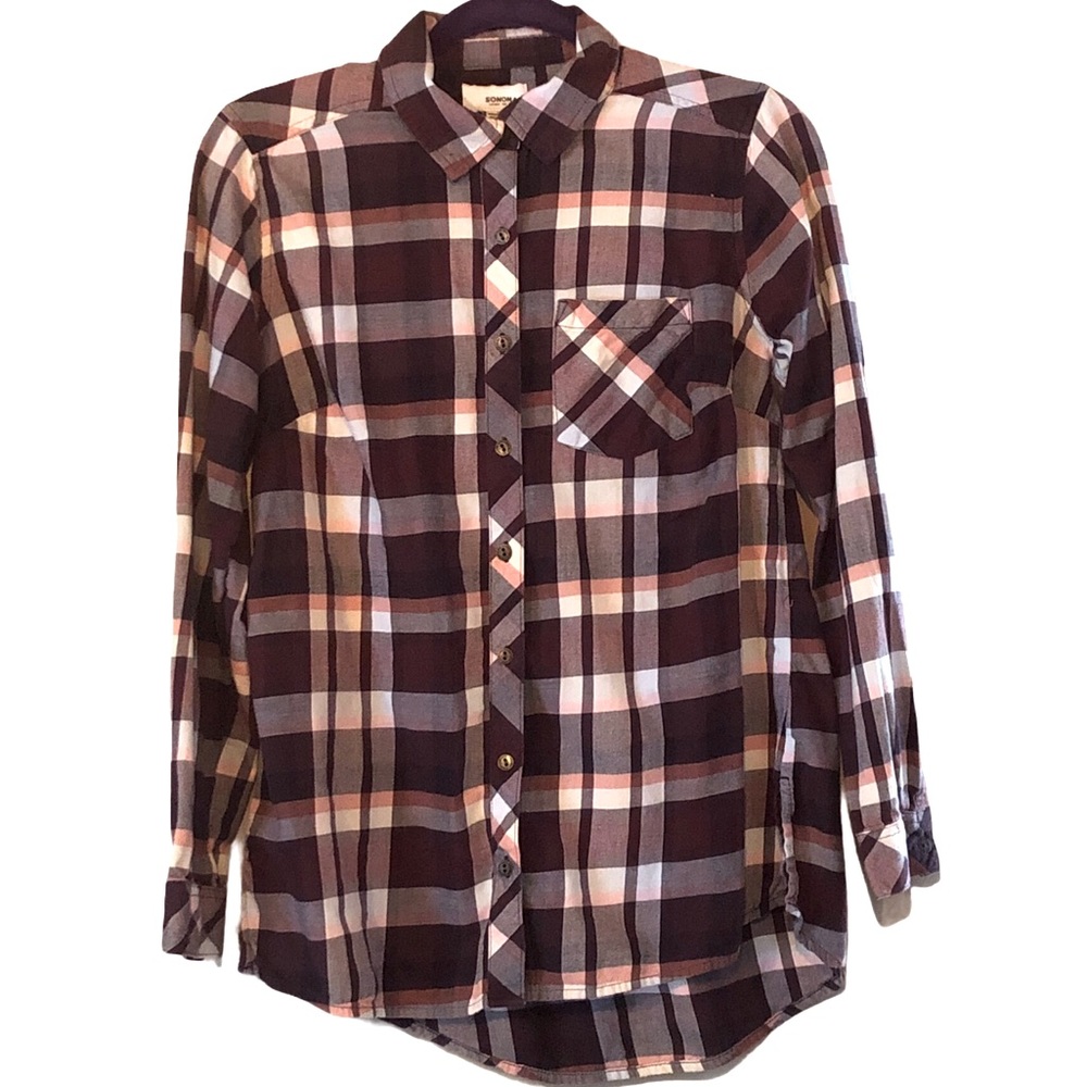 SONOMA Plaid Flannel Shirt, size small